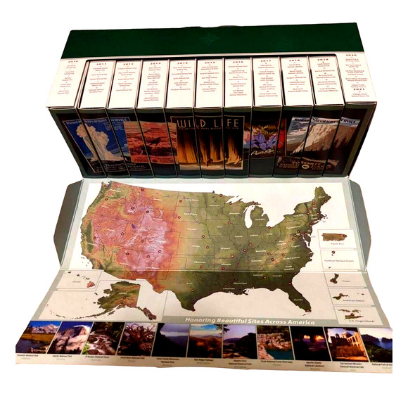 National Parks Quarter Complete Boxed Set 2010-2021 - 112 Quarters on Fact Cards - Picture 4 of 7